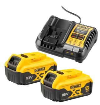 Zestaw 2 akumulatorów 18V Li-Ion 5,0Ah + ładowarka, DeWALT [DCB1104P2-QW]