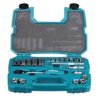 Zestaw 23 szt. kluczy nasadowych z grzechotką 3/8", Makita [B-65573]
