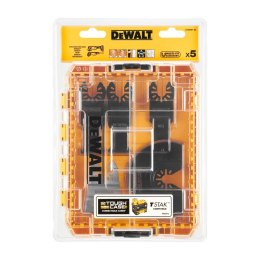 Zestaw 5 brzeszczotów do narzędzi wielofunkcyjnych, do cięcia drewna, metalu, PVC DeWalt [DT20761-QZ] skrzynka Medium Tough Case