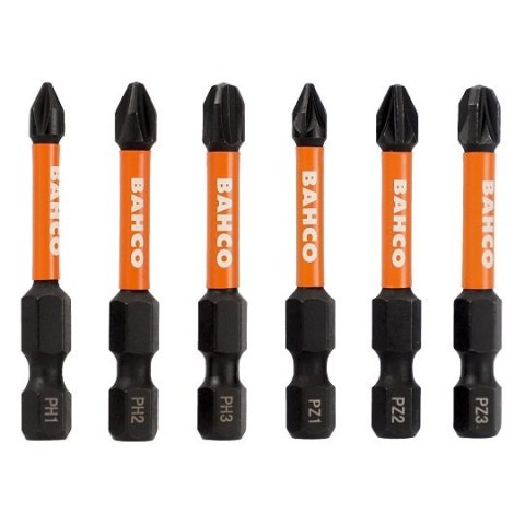 Zestaw końcówek i nasadek udarowych 1/4", do śrub typu Phillips, Pozidriv, TORX, Imbus, 40 szt. BAHCO [66IM/40C-1]