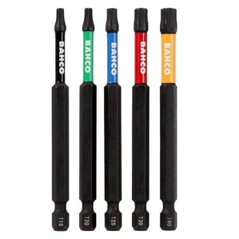 Zestaw końcówek i nasadek udarowych 1/4", do śrub typu Phillips, Pozidriv, TORX, Imbus, 40 szt. BAHCO [66IM/40C-1]