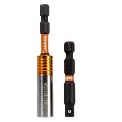 Zestaw końcówek i nasadek udarowych 1/4", do śrub typu Phillips, Pozidriv, TORX, Imbus, 40 szt. BAHCO [66IM/40C-1]