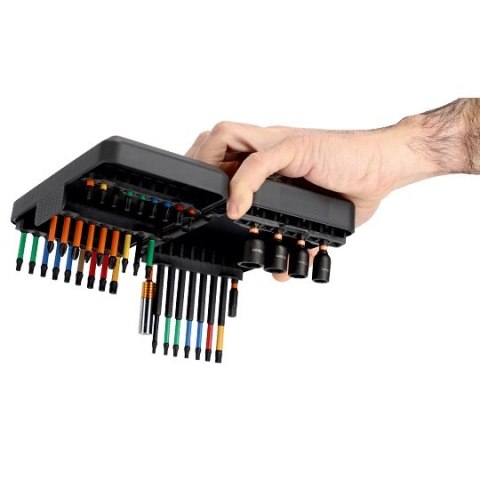 Zestaw końcówek i nasadek udarowych 1/4", do śrub typu Phillips, Pozidriv, TORX, Imbus, 40 szt. BAHCO [66IM/40C-1]