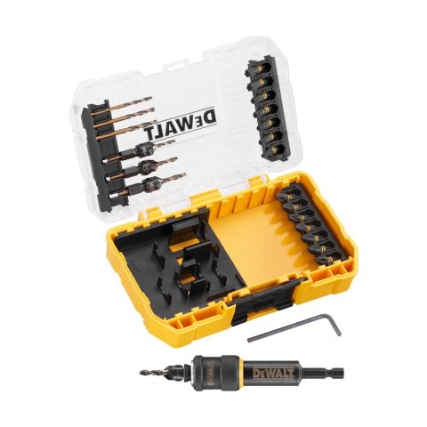 Zestaw wierteł z pogłębiaczami, końcówki udarowe FLEXTORQ, "obróć i pracuj" DeWALT [DT70779T-XJ] 25 szt.