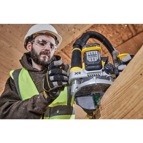 Akumulatorowa frezarka górnowrzecionowa, 18V XR, tuleja zaciskowa 8mm-12mm, DeWalt [DCW620H2-QW] 2x5,0Ah, Li-Ion, POWERSTACK