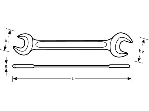 Klucz dwustronnie płaski metryczny 65x70mm Bahco [895M-65-70]