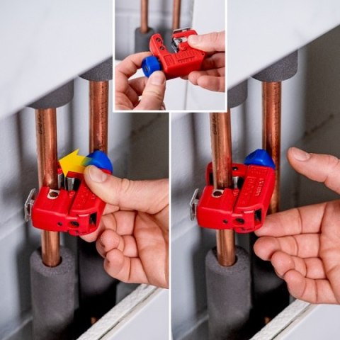 Obcinak do rur miedzianych, mosiężnych i ze stali nierdzewnej o średnicach 3-30mm, TubiX S, KNIPEX [90 31 01]