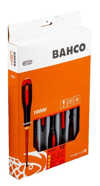 Zestaw 7 szt. wkrętaków izolowanych ERGO do śrub prostych i Phillips, Bahco [BE-9887S]