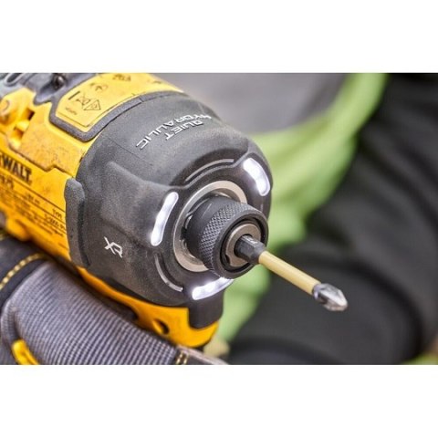 Akumulatorowa zakrętarka udarowa hydrauliczna 1/4" 18V XR, 56Nm, DeWalt [DCF870E2T-QW] 2x1,7Ah, Li-Ion, POWERSTACK