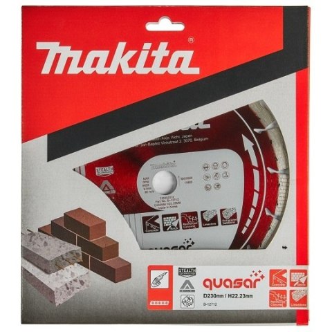 Diamentowa tarcza segmentowa do cięcia betonu na sucho i mokro, 230mm, Quasar Stealth, Makita [B-12712]