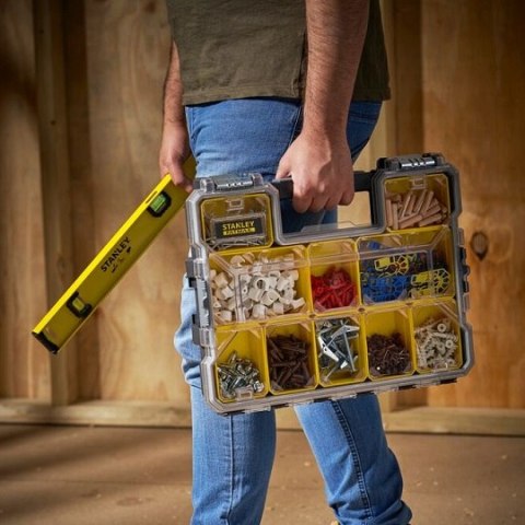 Organizer niski z przezroczystą pokrywą, FATMAX, Stanley [1-97-517]