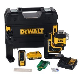 Samopoziomujący laser 3-wiązkowy 360° zielony, do 80m, 18V XR DeWALT [DCLE34035D1-QW] 2,0Ah