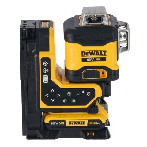 Samopoziomujący laser 3-wiązkowy 360° zielony, do 80m, 18V XR DeWALT [DCLE34035D1-QW] 2,0Ah