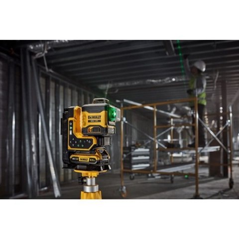 Samopoziomujący laser 3-wiązkowy 360° zielony, do 80m, 18V XR DeWALT [DCLE34035D1-QW] 2,0Ah