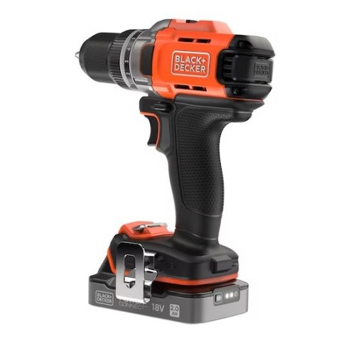 Wiertarko-wkrętarka akumulatorowa, 45Nm, 18V POWERCONNECT, Black+Decker [BCD382D1XC-QW] 2,0Ah