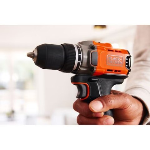 Wiertarko-wkrętarka akumulatorowa, 45Nm, 18V POWERCONNECT, Black+Decker [BCD382D2XK-QW] 2x2,0Ah, walizka