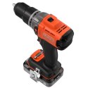 Wiertarko-wkrętarka udarowa akumulatorowa, 45Nm, 18V POWERCONNECT, Black+Decker [BCD383D1XK-QW] 2,0Ah, walizka