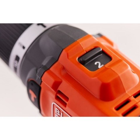 Wiertarko-wkrętarka udarowa akumulatorowa, 50Nm, 18V POWERCONNECT, Black+Decker [BLD683D2XK-QW] 2x2,0Ah, walizka