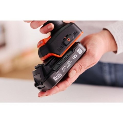 Wiertarko-wkrętarka udarowa akumulatorowa, 50Nm, 18V POWERCONNECT, Black+Decker [BLD683D2XK-QW] 2x2,0Ah, walizka