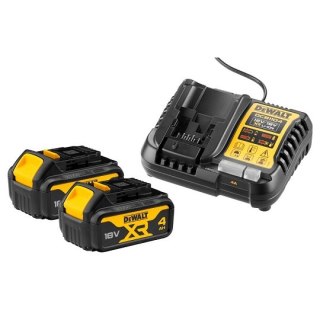Zestaw 2 akumulatorów 18V XR 4,0Ah + ładowarka, DeWALT [DCB1104M2-QW] Li-Ion