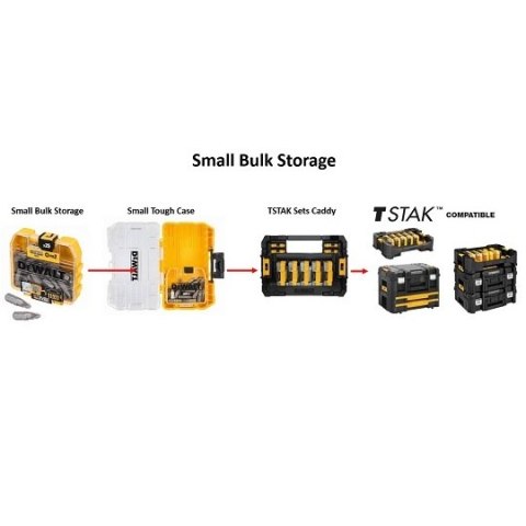 Zestaw 26 szt. końcówek udarowych 1/4", EXTREME FLEXTORQ, 57mm, SMALL TOUGH CASE+, DeWALT [DT70783T-QZ]
