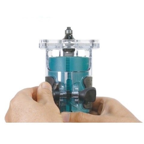 Akumulatorowa frezarko - wycinarka górnowrzecionowa, 18V, 6mm, Makita [DRT52Z] LXT