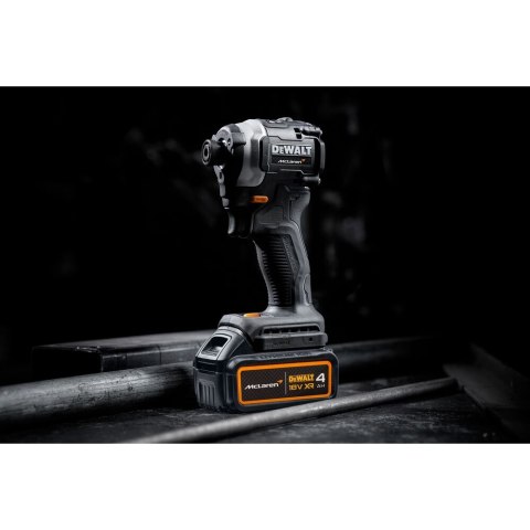 Akumulatorowa zakrętarka udarowa 1/4", 18V, 1x4Ah, XR, DeWalt [DCF85MM1T-QW] edycja MCLAREN