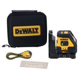 Samopoziomujący laser krzyżowy z wiązką czerwoną, zasięg do 30m, 3,6V/1,7Ah, USB, DeWALT [DCLE14201RB-XJ] walizka