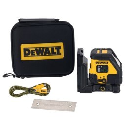 Samopoziomujący laser krzyżowy z wiązką zieloną, zasięg do 45m, 10,8V/1,7Ah, USB, DeWALT [DCLE14201GB-XJ] walizka