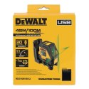 Laser krzyżowy zielony do 45m, 10,8V/1,7Ah, USB, DeWALT [DCLE14201GB-XJ]