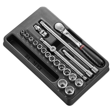 Wózek warsztatowy 8-szufladowy czerwony z 22 wkładami 215 narzędzi, JETCM215BNL, Facom [JETCM-RED-215]