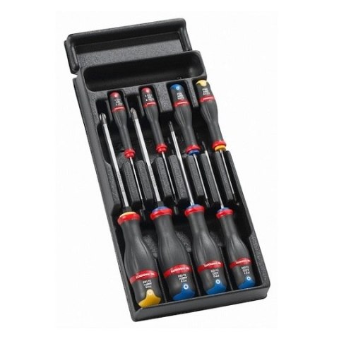 Wózek warsztatowy 8-szufladowy czerwony z 22 wkładami 215 narzędzi, JETCM215BNL, Facom [JETCM-RED-215]