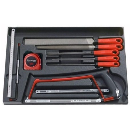 Wózek warsztatowy 8-szufladowy czerwony z 22 wkładami 215 narzędzi, JETCM215BNL, Facom [JETCM-RED-215]