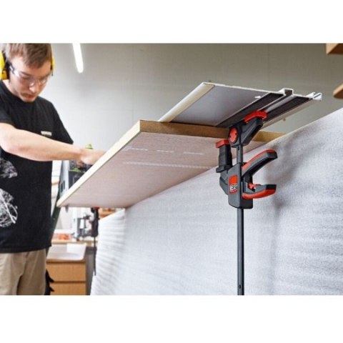 Zestaw 2 ścisków stołowych jednoręcznych do szyn prowadzących, 150x60mm, 120-310mm, 750N, Bessey [EZR15SET]