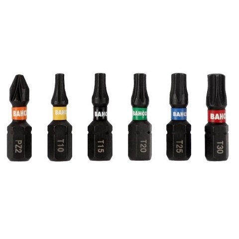 Zestaw końcówek udarowych 1/4", do śrub typu PH, PZ, TORX, HEX i SL, 31 szt. BAHCO [66IM/31C-1]