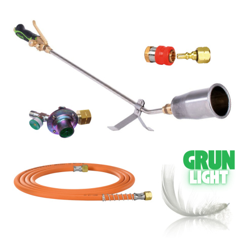 GRUN LIGHT – Palnik dekarski St 65/800 z wężem KOMA 10 m i reduktorem | Zestaw kompletny