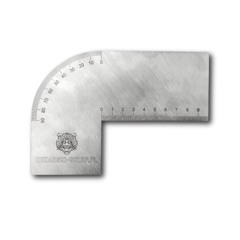 Tiger Tools R002 – narożny szablon traserski ciesielski ze stali nierdzewnej