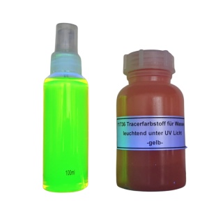 Barwnik fluorescencyjny UV Uranin - zielony/żółty do wykrywania przecieków | 100 g | D13240