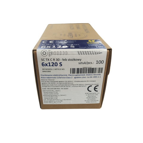 Wkręty do regulacji łat B.PRO Ø6,0 – TORX30 (długości: 145mm) - 100szt. (84601808)