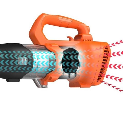 Akumulatorowa dmuchawa do liści osiowa 18V, Black+Decker [BCBL200L-QW] 2,0Ah