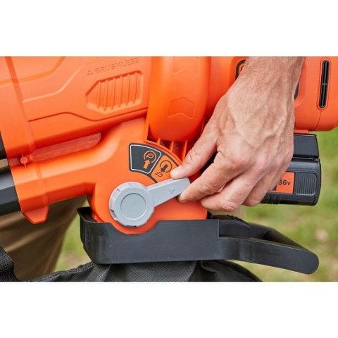 Akumulatorowa dmuchawa/odkurzacz do liści z funkcją rozdrabniania 3w1, 36V, Black+Decker [BCBLV3625L1-QW] 2,5 Ah