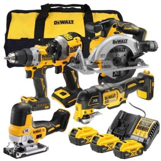 Akumulatorowy zestaw Combo DCF850 + DCD800 + DCS335 + DCS355 + DCS565, 18V XR, DeWalt [DCK502P3-QW] 3x5,0Ah