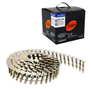 Gwoździe papowe bębnowe TJEP 3,0x19 mm RING ryflowane - 3840 szt., 15°