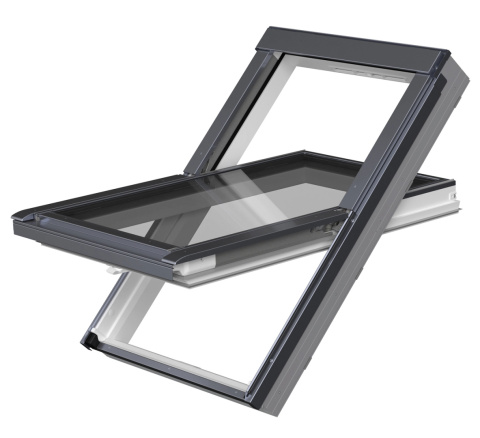 Okno dachowe PVC FAKRO PTP-V P50 GREENVIEW z nawiewnikiem