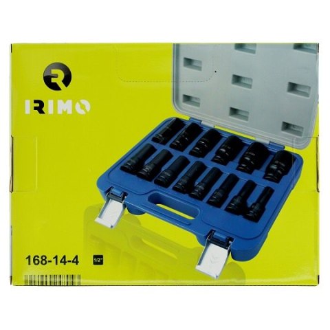 Zestaw 14szt. nasadek udarowych sześciokątnych 1/2" wydłużonych, M10-M32, Irimo [168-14-4]
