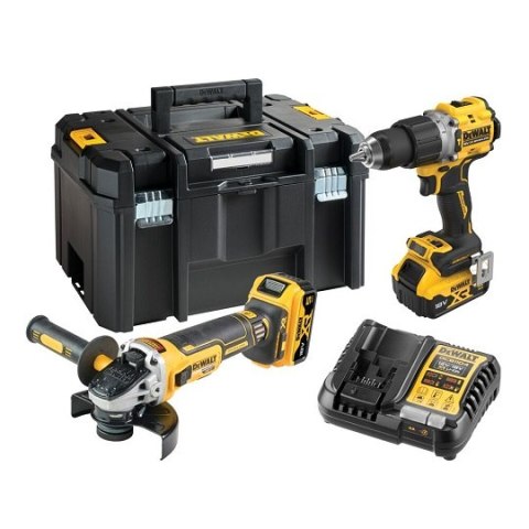 Zestaw Combo DCD805 + DCG405, 18V XR, DeWalt [DCK2026P2T-QW] 2x5,0Ah