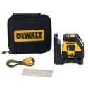 Zestaw: laser krzyżowy czerwony 30m, 10,8V/1,7Ah, USB + dalmierz, DeWalt [DCLE14201RB-DW055PL]