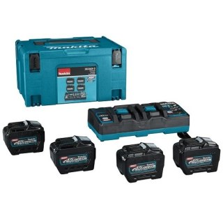 Zestaw zasilający: 4 akumulatory 8,0Ah BL4080F + podwójna ładowarka DC40RB, 40V max XGT, Makita [1910A8-3] MAKPAC