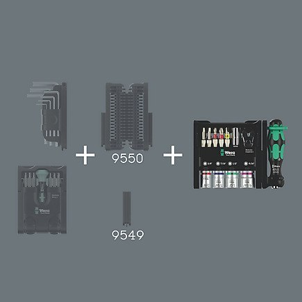 21szt. końcówek i nasadek 1/4'' Tool-Check Modular Imperial 1 WERA [05049001001]