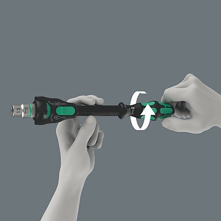 Grzechotka ręczna, uchylna 1/2'', 277mm, 8000 C Zyklop Speed Black Edition, WERA [05135882001]